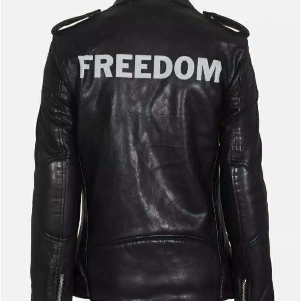 BLK DNM FREEDOM LEATHER JACKET SZ S